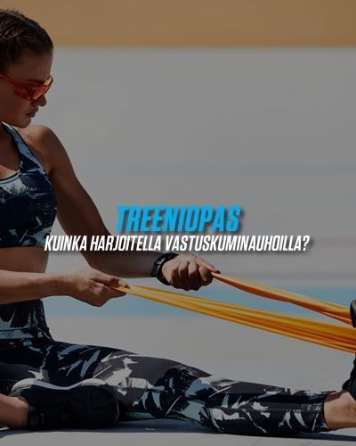 Treeniopas vastuskuminauhoilla harjoitteluun